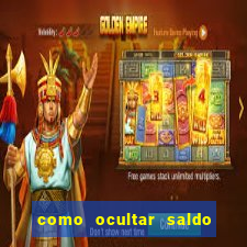 como ocultar saldo na betfair